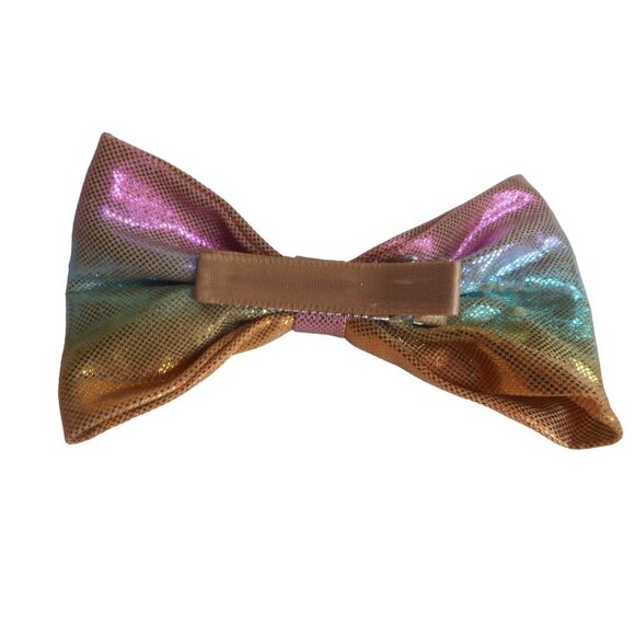 3 Vintage Pre-tied Bowties - Estate Find Green Blue Brown Metallic Multicolor - Picture 3 of 10